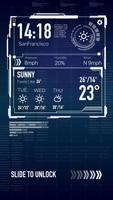 Digital Clock on Lock Screen poster