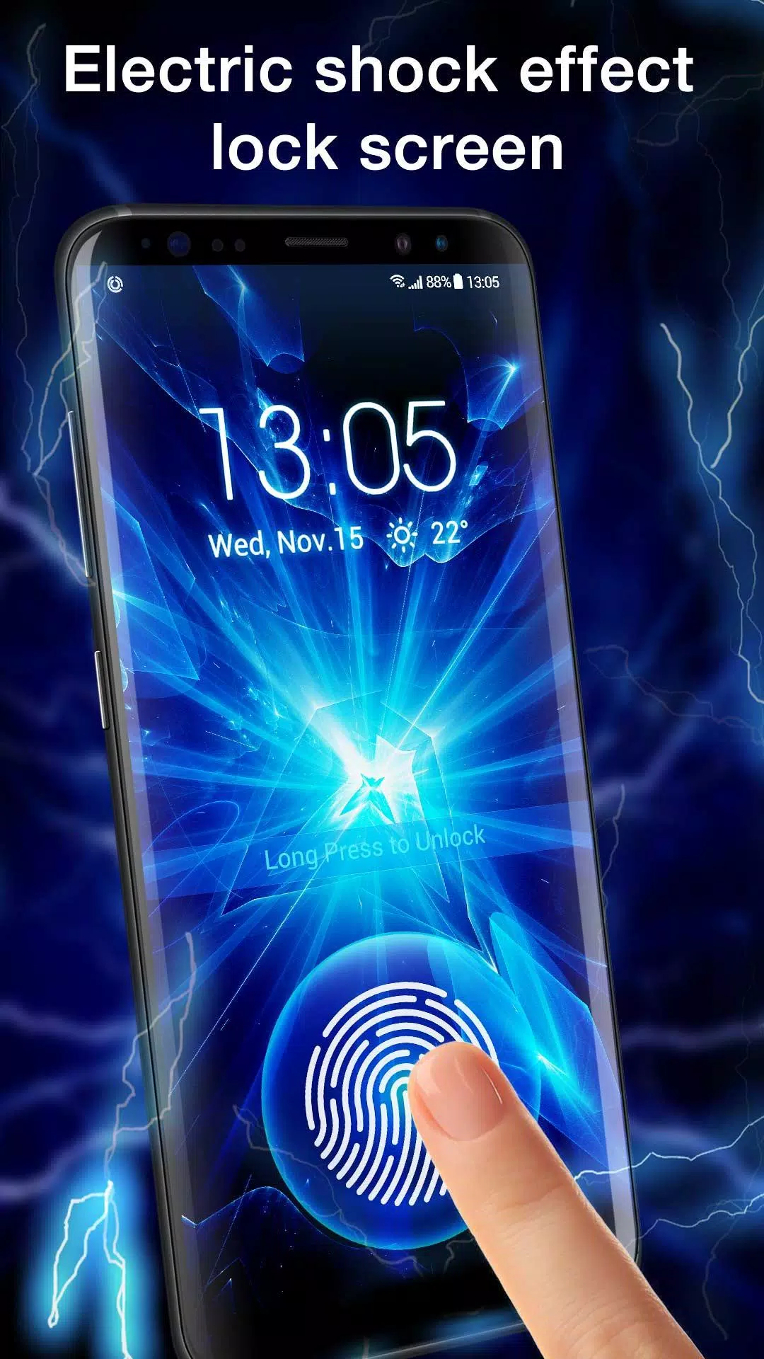 Electric Lighting Fingerprint Lock Screen Prank APK for Android Download