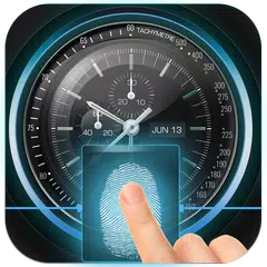 Analogclock fingerprint lock screen for prank