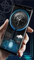 Analogclock fingerprint lock screen for prank screenshot 1