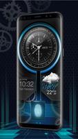 Analogclock fingerprint lock screen for prank syot layar 2