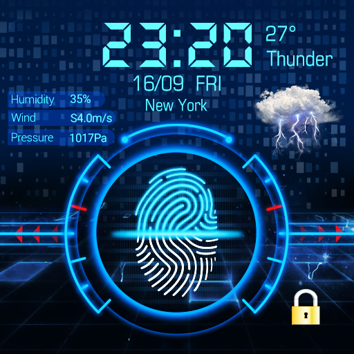 Fingerabdruck-Stil Lockscreen zum Spaß