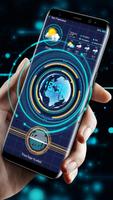 Clock weather fingerprint lock screen for prank ảnh chụp màn hình 2