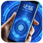 Blue space lock screen ícone