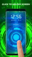 Blue space lock screen captura de pantalla 1