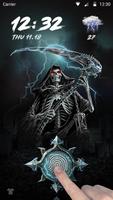 Skull fingerprint style lock screen for prank poster
