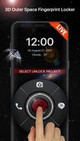 3D space fingerprint style lock screen for prank poster
