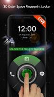 3D space fingerprint style lock screen for prank screenshot 1