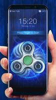 Fidget spinner lock screen poster