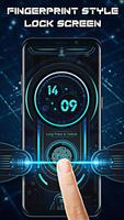 Fingerprint style lock screen for prank постер
