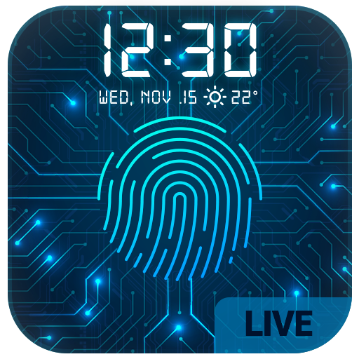 Future Tech Fingerprint Lock Screen für Streich