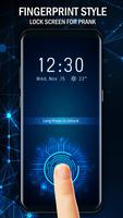 Future Tech Fingerprint Lock Screen für Streich Plakat