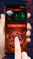 Sci-fi fingerprint style lock screen for prank ảnh chụp màn hình 2