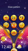 Funny emoji zipper lock screen Ekran Görüntüsü 2