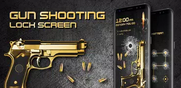 Gun shooting lock screen