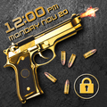 Gun shooting lock screen
