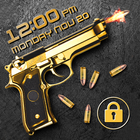 Gun shooting lock screen icon