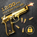 Gun shooting lock screen icon
