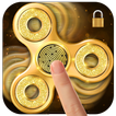 Golden fidget spinner&fingerprint locker for prank