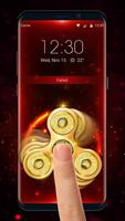 Golden fidget spinner&fingerprint locker for prank ảnh chụp màn hình 1