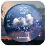 Lock Screen with live weather crystal ball icon