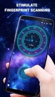 Futuristic Clock Fingerprint Lock Screen for prank captura de pantalla 3