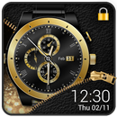 Golden clock lock screen APK