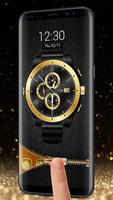 Golden clock lock screen ảnh chụp màn hình 1