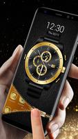 Golden clock lock screen ảnh chụp màn hình 2
