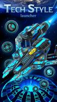 3D Spaceship Live Wallpaper & Launcher for Free постер