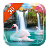 Live Wallpaper Waterfall& Swan icon