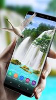 Live Wallpaper Waterfall& Swan screenshot 1