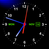 Beau Horloge analogique fond d'écran en direct icône