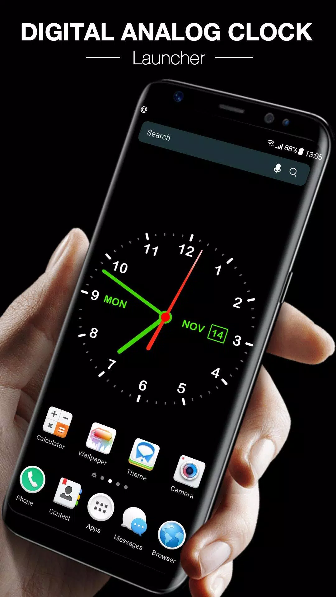 Android İndirme için Güzel Analog saat canlı duvar kağıdı APK