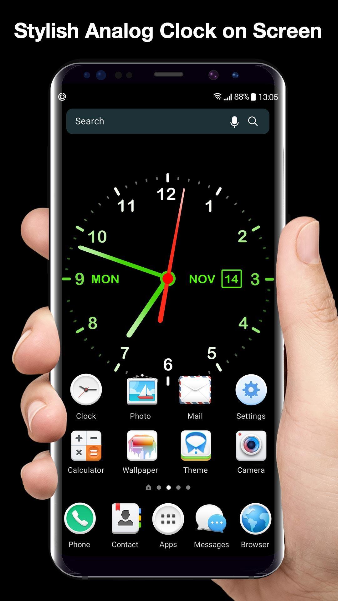 Android için Güzel Analog saat canlı duvar kağıdı APK�yı İndir