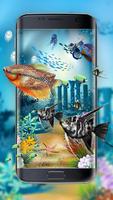 Aquarium style live wallpaper&moving background poster