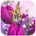 Flower Live Wallpaper Dancing Butterfly icon