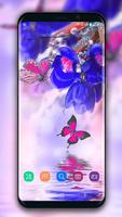 Flower Live Wallpaper Dancing Butterfly capture d'écran 3