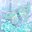 3D butterfly & rose live wallpaper theme