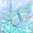 3D butterfly & rose live wallpaper theme APK