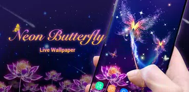 Neon butterfly live wallpaper