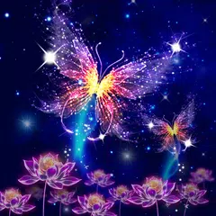 Скачать Neon butterfly live wallpaper APK