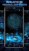 3D Tech Earth Wallpaper ảnh chụp màn hình 1