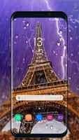 Rainy Paris Waterdrop Eiffel Tower Wallpaper screenshot 2