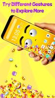 3D Rolling Emoji Gravity Live Wallpaper & Launcher ảnh chụp màn hình 3