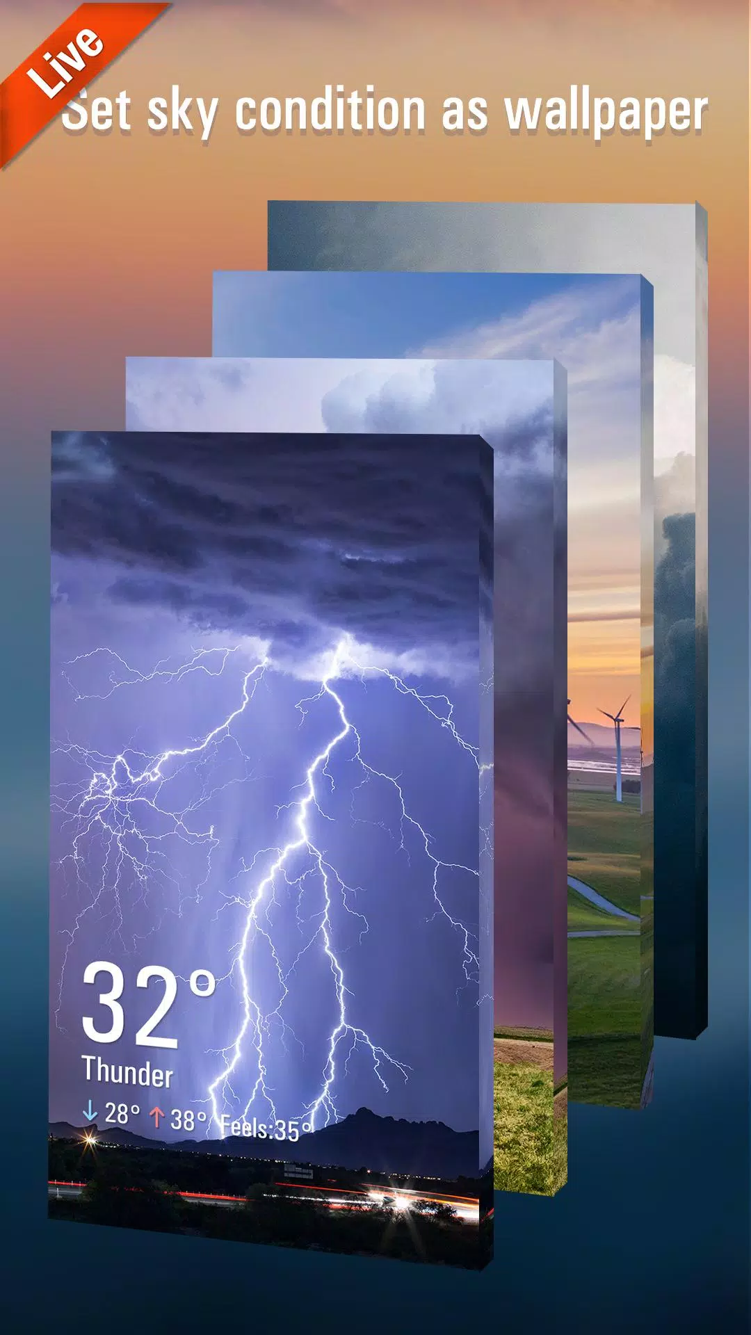 Tải xuống APK 3D Weather Live Wallpaper for Free cho Android