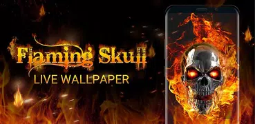 Flaming Skull Live Wallpaper for Free