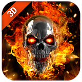 آیکون‌ Flaming Skull Live Wallpaper for Free