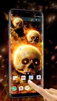 Flaming Skull Live Wallpaper for Free ภาพหน้าจอ 1