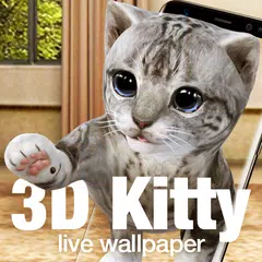 Cute Kitty 3D Live Wallpaper & Launcher APK download